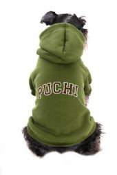 army green cuddles dog hoodie